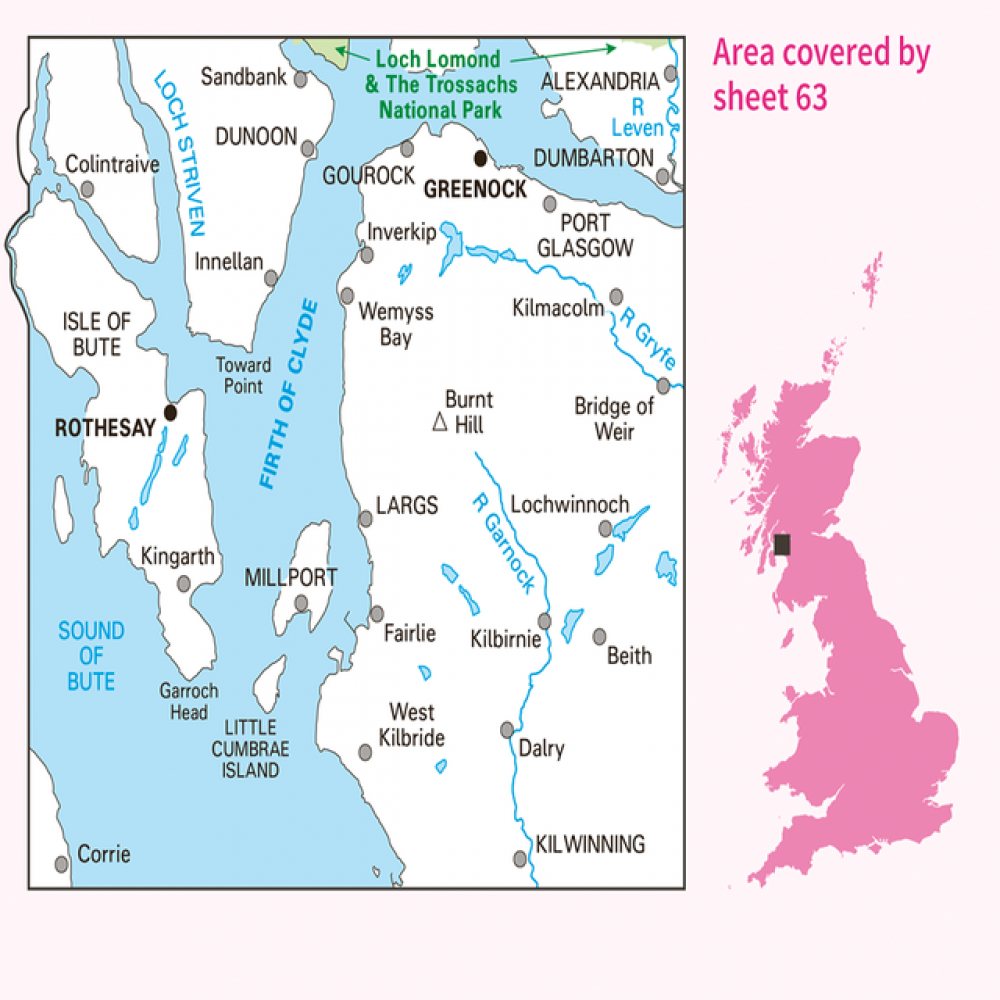 OS63 Firth of Clyde area